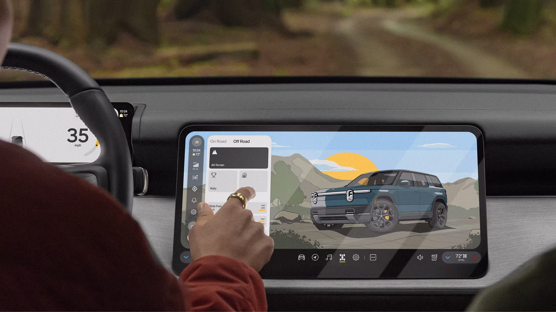 Rivian R2 interior detalii